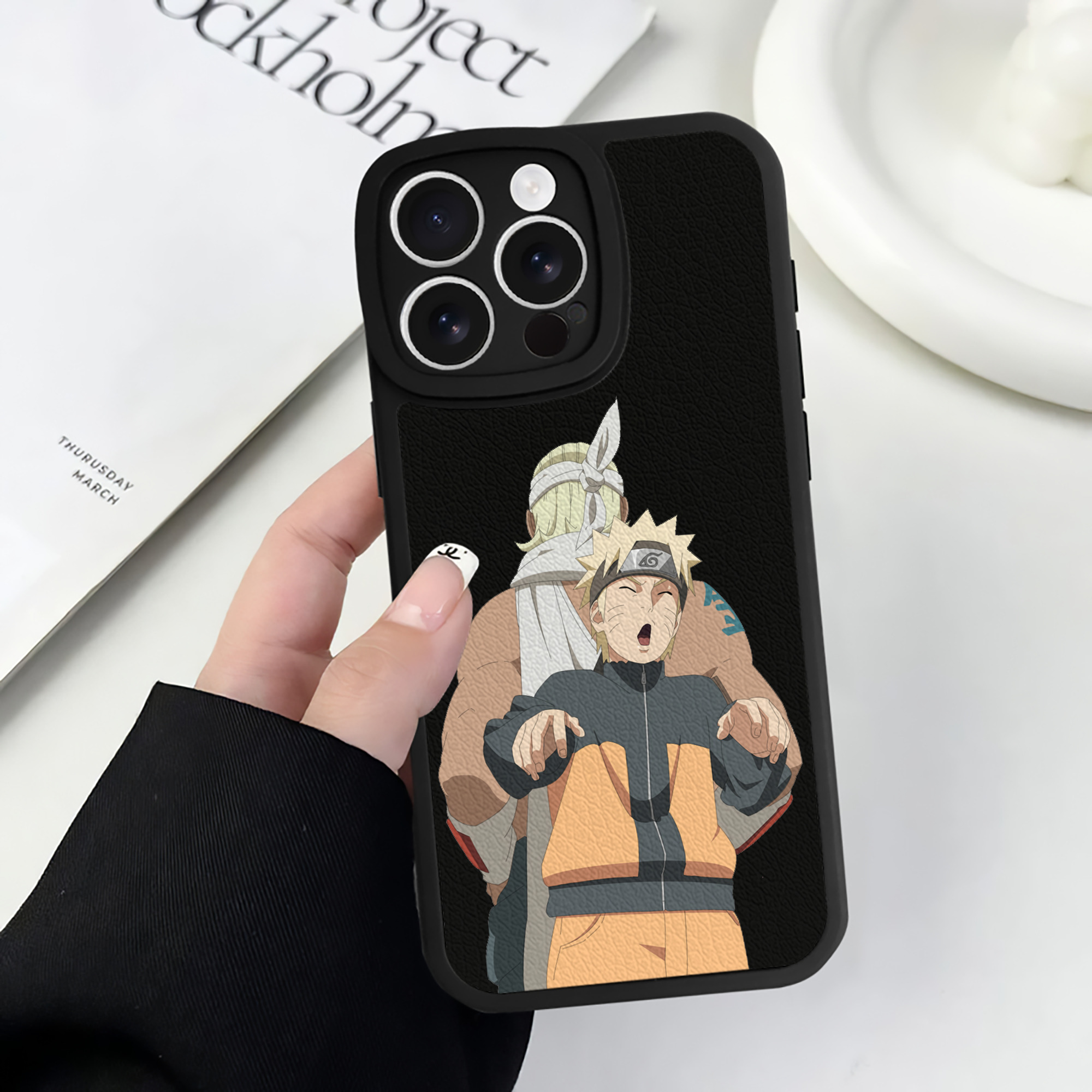 （画像用） NARUTO -ナルト- うずまき ナルト Uzumaki Naruto 【iPhone 16シリーズ対応】シリコンスマホケース（レザー調） 材質：シリコン